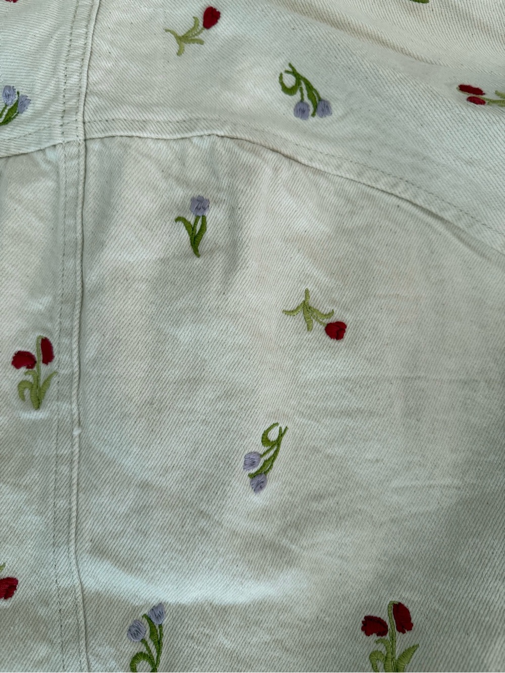 NWT Anthropologie Pilcro Tulip Print Cropped Jacket Size XL 100% Cotton - Picture 8 of 8